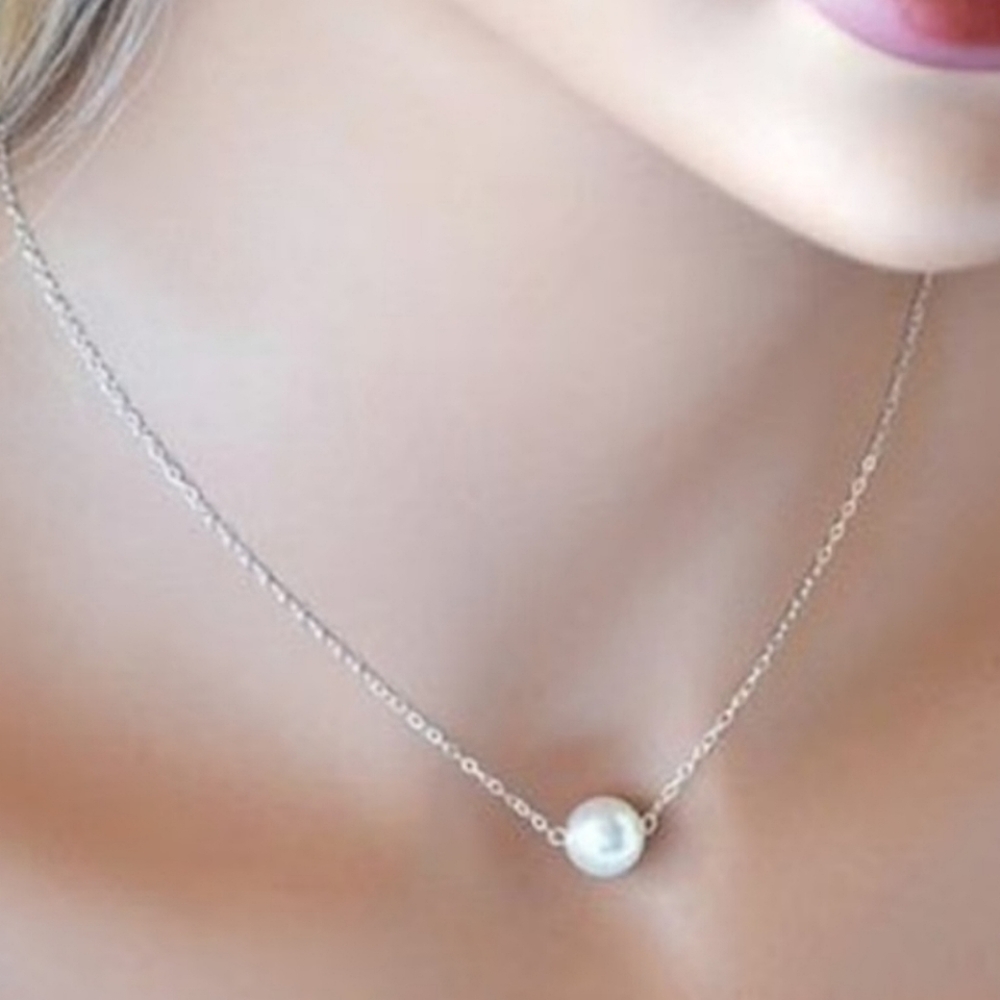 Beautiful Pearl Silver Necklace